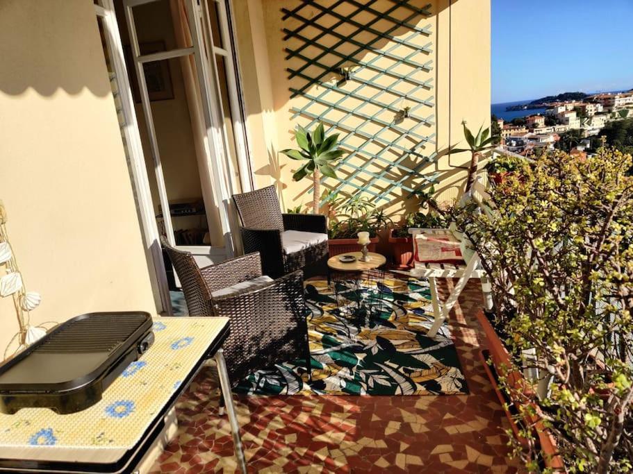 Vintage Flat On Villefranche Bay - Free Car Park Eksteriør billede