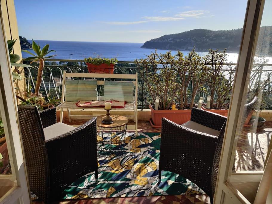 Vintage Flat On Villefranche Bay - Free Car Park Eksteriør billede
