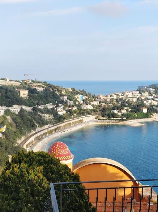 Vintage Flat On Villefranche Bay - Free Car Park Eksteriør billede