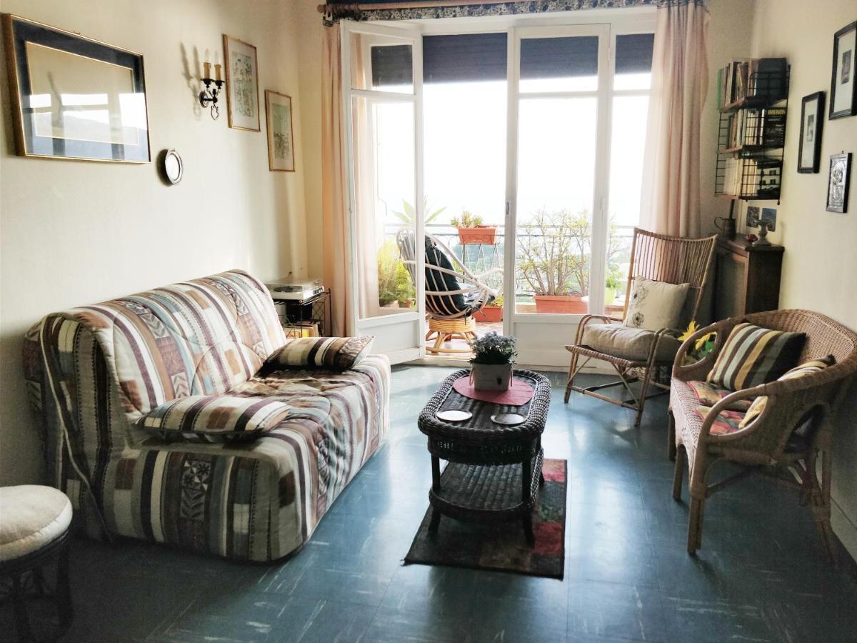 Vintage Flat On Villefranche Bay - Free Car Park Eksteriør billede